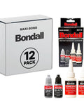 Instant Bonding Adhesive Repair Kit 4 Piece Set With Two Glue Bottles And Plastic Metal Reinforcing Powders Black And Grey