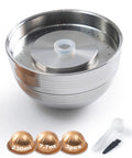 Reusable Stainless Steel Coffee Pods Kit for Nespresso Vertuo Next Plus POP VertuoLine Three Aluminum Shells 230ml Capacity