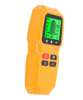 Jiawu Stud Finder LCD Display Electrician Wire Scanner for Hanging Shelves or Mounting TVs, Wall Detector, yellow device side view.