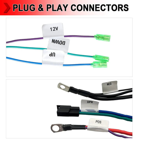 Marine Tilt Trim Wiring Harness Kit With Relay Reset Circuit Breaker labeled plug and play connectors