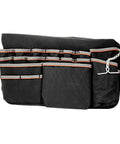 Close-up of a Beefy Bucket Tool Bag That Fits A 5 Gallon Bucket With 45 Pockets And Chain Tether Double Layer Polyester Edges