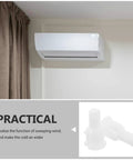 Whisper Quiet Air Conditioner Deflector Bushing Sweep Clips White Plastic Stabilizer Brackets For Secure Cooling And Cabinet Door Fronts Replacement, white AC unit clip