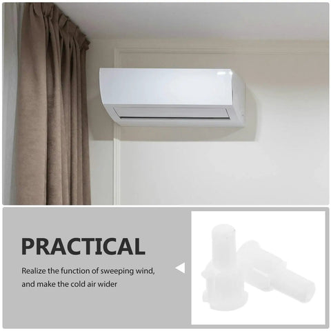 Whisper Quiet Air Conditioner Deflector Bushing Sweep Clips White Plastic Stabilizer Brackets For Secure Cooling And Cabinet Door Fronts Replacement, white AC unit clip