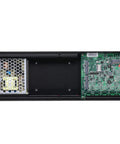 Built Tough 6 Port Network Firewall Mini Pc With Intel Celeron Cpu And 4Gb Ddr4 Ram 128Gb Msata Ssd Aluminum Enclosure internal view of power supply and motherboard.