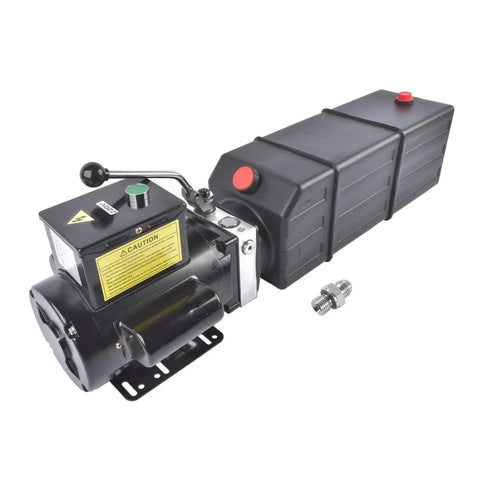 3.7 Gallon Hydraulic Power Unit With 220V 3HP 2950 PSI Single Acting Pump For 2 Post And 4 Post Car Lifts And Dump Trailers