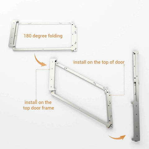 180 Degree Bifold Barn Door Hardware Kit Hidden For Right Open Folding Closet Doors Doorframe Mount Inconspicuous Sliding Bracket