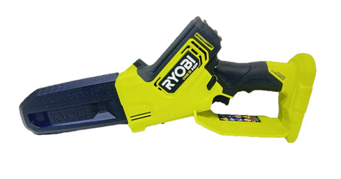 18V Brushless Compact Pruning Mini Chainsaw Kit With Battery And Charger, 6 Inch Bar, HP Power, yellow and black design