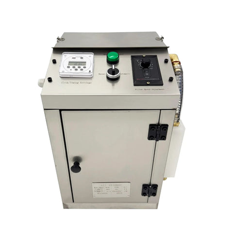 Heavy Duty Industrial Coolant Oil Skimmer With Oil Water Separator For CNC Machine Cutting Fluid Recycling At 13 Gph 2Mm Filter controls and timer settings