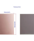 Front and back view of Single Sided Copper Clad PCB Laminate FR-4 Glass Fiber Board 150 X 100 X 2mm Pack Of 10 for DIY projects.