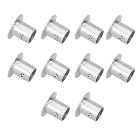 Stainless Steel Rod Flange Holder And Closet Rod Bracket With Thickened Flange For Bed Wardrobe And Desk Installations Screw Adjustment