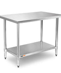 Stainless Steel Prep Table 24x36 Inches 4 Ft Heavy Duty With Undershelf For Commercial Kitchen And Home Use A True Workhorse For Restaurant Hotel Laundry Room Garage And Workshop