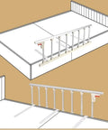 Swing Down Bed Rail For Seniors Guard Safety Bar Aluminum Alloy Foldable Bed Guard For Hospital And Home Care 121x40cm