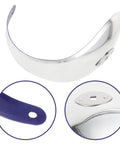 Stainless Steel Fencing Hand Guard Replacement For Training And Competition Epee And Foil Hands Protector, curved with blue detail