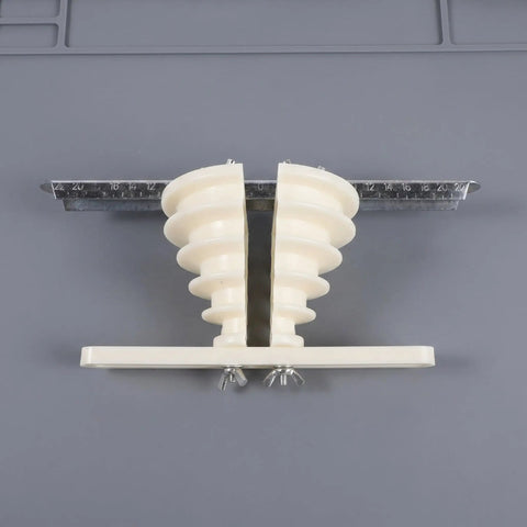 Six Layer Coil Wire Winding Mold With Multi Layer Capability For Mini Motors Plastic Winding Frame For Stator Rewind And Micro Motor Repair 0.37-0.75KW Durable PVC Mold For Safe Precise Electric Motor Maintenance, front view