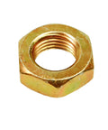 Front Inner Steering Tie Rod End For 1987 1988 Toyota Van 4WD Direct Fit Replacement. Close-up of a golden hex nut.