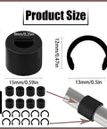 24 Pack Rubber Roller Replacement Sets For Cricut Maker And Maker 3 With Clip Rings, Roller Resolution, Pro Grade Repair Tools For Precise Feeding, Easy DIY Fix For Craft Machines. Black rubber roller size chart with clip ring and shaft fit