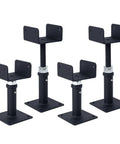 Heavy Duty U Shaped Floor Jacks 4 Pack Adjustable Steel Teleposts Screw Posts Lift Beams 6 To 9 Inches in black