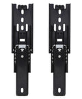 Heavy Duty Telescoping Drawer Rails With Ball Bearing Two Pack 4 Inch Replacement Drawer Slides, black steel
