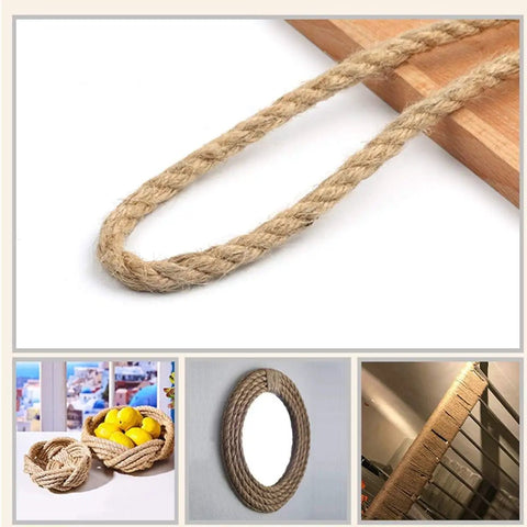 All Purpose Natural Hemp Rope Twisted Half Inch 100 Feet 4 Ply Jute Cord For DIY Crafts Home Decor Landscaping Hanging Swing Ropes Built To Last
