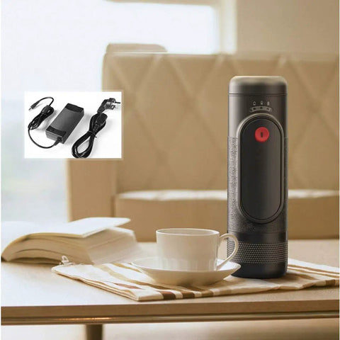 Mini Portable Espresso Machine For Outdoors And Home on table, automatic capsule coffee maker, lightweight 882g