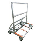 Lightweight Heavy Duty Folding Panel Dolly With Hella Sturdy Rubber Rails And Buttery Smooth Swivel Wheels for moving large materials.