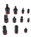 Top Tier Ft Vogue 11 Piece Impact Socket Adapter Set Made From Tough Cr V Steel With Secure Spring Loaded Ball Detents, 1/2 to 1/4