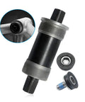 BB UN26 Square Taper Bottom Bracket For 68 By 123, 68 By 127, And 68 By 110 Mm, Black, precision bearings visible