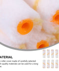 48 Piece Paint Roller Cover Set Big Time Coverage Easy Clean Up Haul Hassle Free Touch Up Painting Supplies For Pipes Walls And Ceilings Lightweight Durable Home Gear close-up of high-quality roller covers with orange ends.