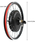 Powerful 48V 1000W Rear Wheel Electric Bike Conversion Kit for 20 Inch Mountain Bikes with dimensions shown