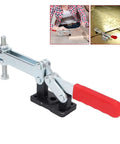 Heavy Duty Horizontal Toggle Clamp For Metal Plates And Circuit Boards, 636kg Clamping Power, iron and plastic construction