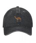 Front view of Unisex Distressed Washed Trucker Hat Light Gray Adjustable One Size Sun Protective Outdoor Cap For Running Golf Hiking