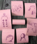 Twenty Pack Square Thermal Receipt Paper For Mini Pos Printers Self Adhesive Photo Sticker Rolls featuring printed images and labels.