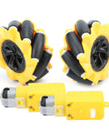 Omnidirectional 80mm Wheels For TT Gear Motor 4WD Smart Car Chassis Parts Easy Connection Mecanum Wheel System for DIY Robot