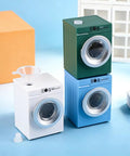 Straight Out The Box This 1:12 Scale Miniature Washer Rocks A Real Spinning Drum And Flip Top Lid Hitting Dead On Realism For Your Dollhouse Setup And Killing It For Custom Micro Landscape Diorama Projects, showcasing three colorful plastic miniature washers.