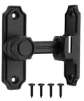 90/180 Degree Flip Barn Door Lock Security Latch For Sliding Doors And Cabinets Easy Install Privacy Gate Lock Matte Black