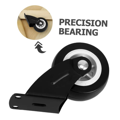 Heavy Duty Sliding Door Track Roller Wheels Four Pack Glides Smooth With Zero Drag, close-up view of precision bearing roller.
