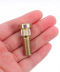 Secure Your Wheels With These 2 Pack M10 Wheel Lug Bolts Metal Studs Heavy Duty Replacement Hub Screws in hand.