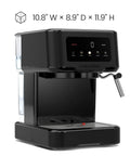 CraftBrew Digital Espresso Machine With 15 Bar Pump And Steam Wand For Lattes And Cappuccinos Compact Stainless Black Coffee Maker Removable Water Reservoir Built For A Boss Cafe Vibe At Home