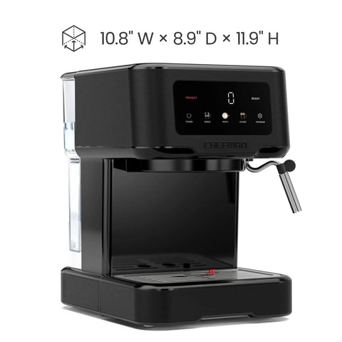 CraftBrew Digital Espresso Machine With 15 Bar Pump And Steam Wand For Lattes And Cappuccinos Compact Stainless Black Coffee Maker Removable Water Reservoir Built For A Boss Cafe Vibe At Home