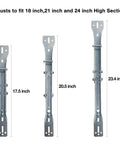 Three sizes of steel Two Pack Beefed Up Garage Door Reinforcement Brackets For Adjustable Openers Steel Zinc Plated