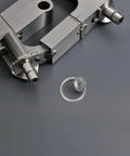 8 Pieces Silver Metal Ring Pulls Cabinet Hardware Set for Kitchen Dresser and Cupboard Doors Round Drawer Knobs Zinc Alloy