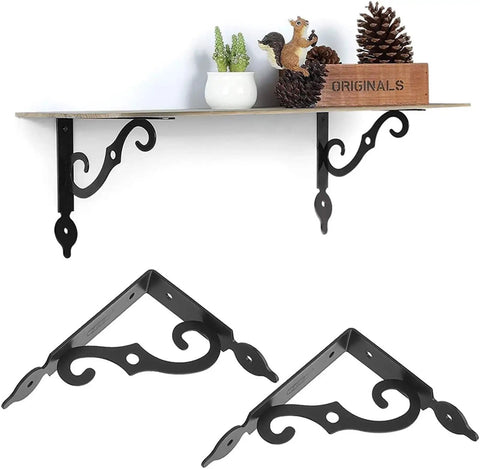 Hella Sturdy 20 Pack L Shape Corner Brackets Heavy Duty Metal Shelf Supports Rust Resistant White Right Angle Furniture Hardware Braces Solid 140mm thickness installed with decorative shelf.