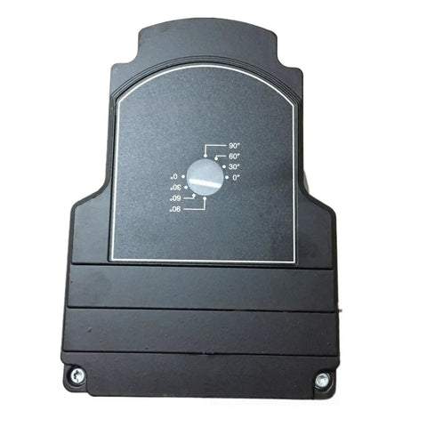High Precision Electric Actuator For Linear Control Valve Featuring A Heavy Duty Workhorse Design And Plug And Play Setup For Smooth Automated Plant Operations top view of the actuator with degree markings