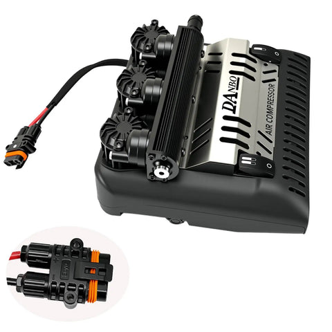 Danboniu 12V Portable Air Compressor With Three Cylinder Motor, High Power DC Pump For Fast Tire Inflation, Heavy Duty On Board Tool For Cars And Trucks, Perfect For Off Road Adventures And Emergency Use