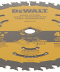 Cross Cut Circular Saw Blade 8 1/4 Inch 40 Tooth Tungsten Carbide Thin Kerf With Anti Stick Coating For Nail Embedded Wood Cuts DWA181440
