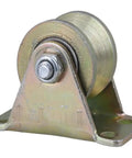 Badass 2 Inch V Groove Steel Caster Wheel For Sliding Gate And Industrial Carts Rock Solid Rigid Pulley Trolley Wire Rope Guided.