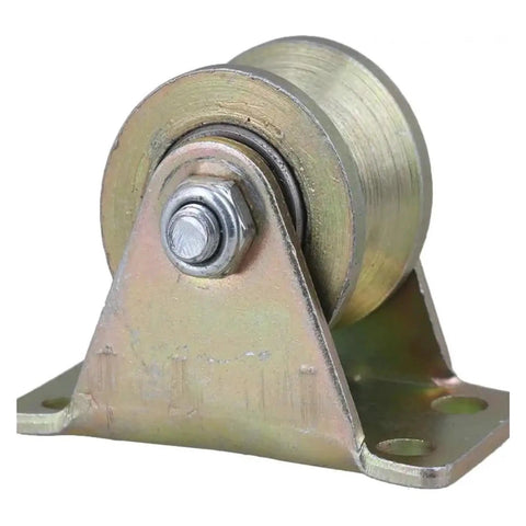 Badass 2 Inch V Groove Steel Caster Wheel For Sliding Gate And Industrial Carts Rock Solid Rigid Pulley Trolley Wire Rope Guided.