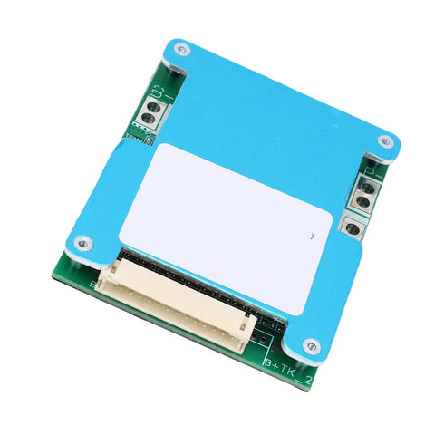 Rugged 13s Lithium Battery Protection Board With Smart Temperature Control And Real Time Cell Voltage Monitoring 50a Bms Pack Balancer, blue design.
