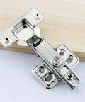 One Pack Safety Door Hydraulic Hinge with Soft Close for Full Overlay Kitchen Cabinets and Cupboards on wooden surface