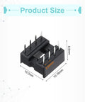 Dip IC Socket Adapters Kit 100 Pcs 8 Pin 2.54mm Pitch For Breadboard And PCB Design IC Replacement And Prototyping Hands On Testing And Repair